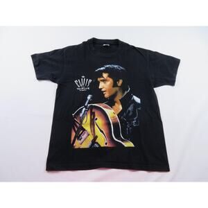 Elvis Presley The Tribute 1990s Black T-shirt Sz XL Double Sided